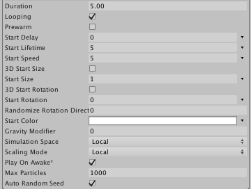 Particle Settings A 