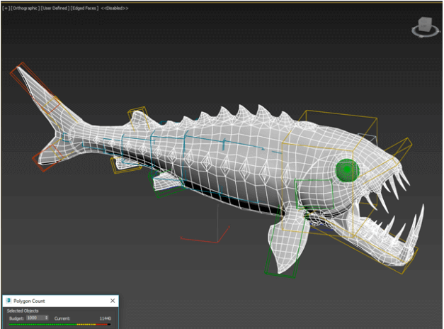 Debris Game 3D model flare fish 